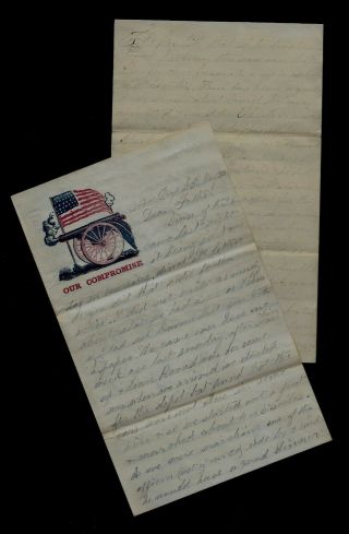 32nd York Infantry Civil War Letter " California Regiment " Great Letter