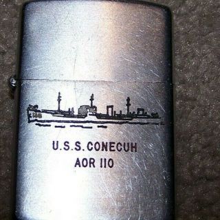 Vietnam Era Naval Lighter,  Uss Conecuh Aor 110,  Zippo Brand