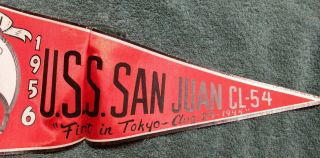 USS San Juan CL - 54 Atlanta Class Light Cruiser Tour Book & Reunion Pennant 9