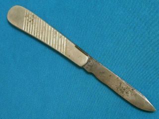 VINTAGE MAWSON LONDON SILVER FOLDING DRS DOCTORS SURGICAL SCALPEL KNIFE MILITARY 6