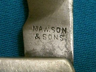 VINTAGE MAWSON LONDON SILVER FOLDING DRS DOCTORS SURGICAL SCALPEL KNIFE MILITARY 9