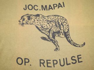 Rhodesian Army Bush War Monogram " Joc.  Mapai / Op.  Repulse " Od Base T - Shirt Vtg
