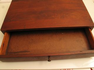 VTG MCM WALNUT WALL SHELF FLOATING NIGHT STAND W DRAWER END TABLE TOP 24 