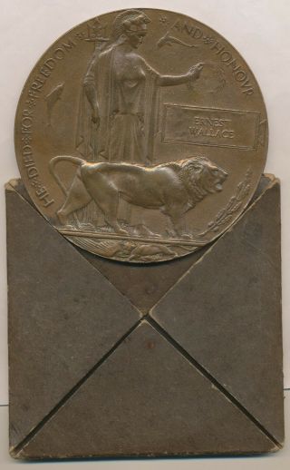 Great Britain - Wwi Memorial Plaque - Ernest Wallace Oxfords & Bucks (bc126)