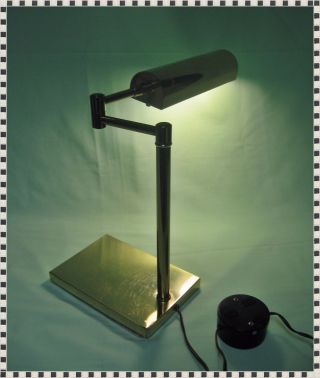 Vintage Mid Century Modern Brass Articulated Swing Arm Adjustable Desk Lamp