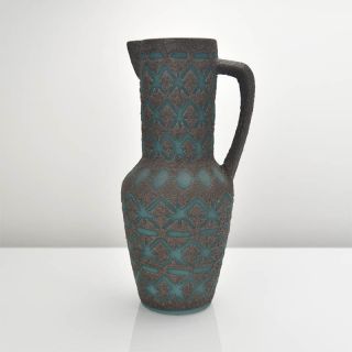 Large Ceramano Rustica Jug Vase Fat Lava Pottery Vintage Wgp Mid Century Modern