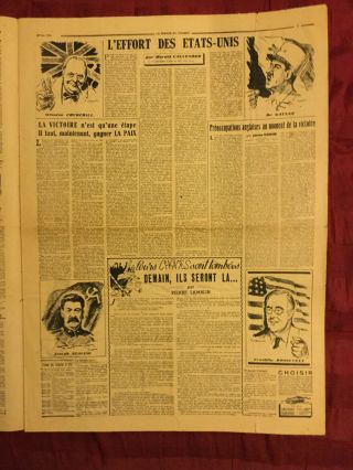 Nazi Germany Surrenders - World War II - 1945 Paris,  France Newspaper 4