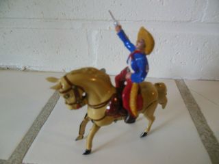 Tin Wind Up Cowboy On Horse Made In Germany