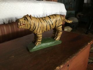 Wilhelm Schimmel Cumberland Co.  Pa.  Folk Art Antique Style Wooden Carved Tiger