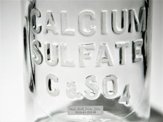 LABORATORY BOTTLE,  CALCIUM SULFATE,  125mL,  RAISED LETTERING,  HARD TO FIND BOTTLE 2
