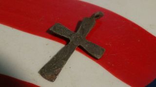 Dug Civil War Brass Crucifix