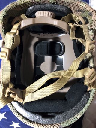 Opscore Maritime helmet Crye Precision Multicam mesh,  Earmor headset ops core 7