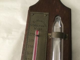Antique thermometer and barometer C.  F.  Martine Milton,  Mass. 2