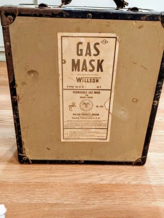 Willson Government Approved Gas Mask Wgg Antique Box