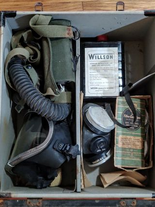 Willson Government Approved Gas Mask WGG Antique Box 2