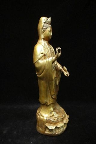 Rare Large Old Chinese Gilt Bronze 
