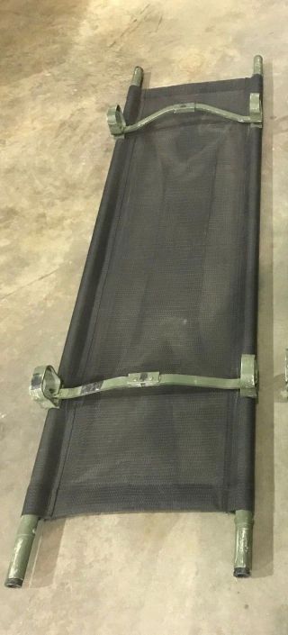 Rigid Military Pole Foldable Litter Carrier Stretcher - Black