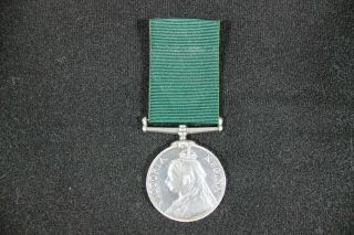 Victoria Regina 1895 For Long Service In The Volunteer Force Medal Named B31