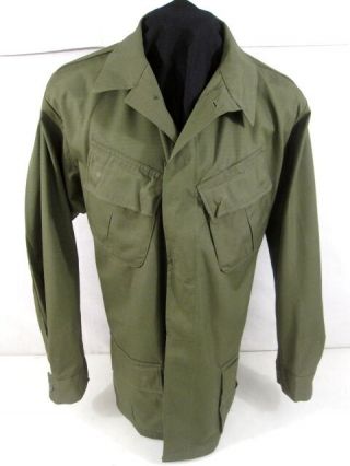 Vietnam Era Us Army/usmc Rip - Stop Og - 107 Combat Coat Shirt Lg/long 1968 Unissued