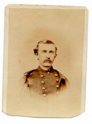 Cdv Of Civil War Soldier,  Revenue Stamp & Trimmed,  Louisville Gallery