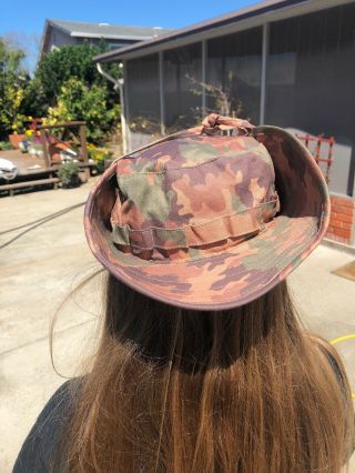 Beo Gam Duck Hunter Camo Boonie Bush Hat Jungle Wide Brim XL 62cm Vietnam Style 8