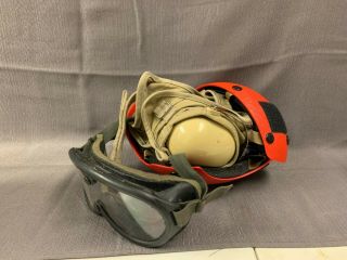 Rare Retro 1995 Military Flight Helmet Deck Crewman Mil - H - 81735b Size 7.  5