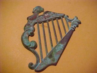 U.  S.  Civil War Union York Irish Brigade Harp Sew On Hat Insignia Dug Va.