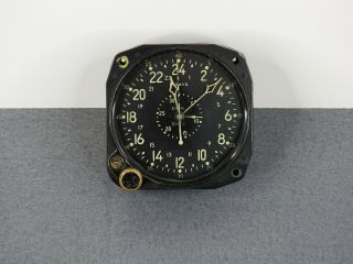 Vintage Waltham CDIA Military 8 - Day Aircraft Clock US Navy Plane Cockpit Clock 11