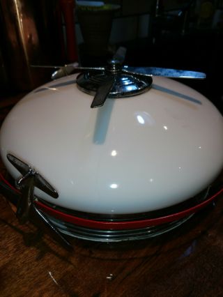 Vintage 1940 ' s Art Deco Moe Brothers Airplane Light Shade with base 3