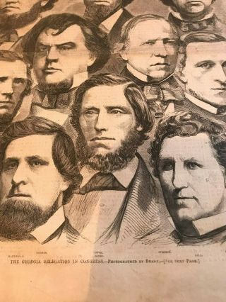 Harper ' s Weekly January 5,  1861 Complete Georgia Secessionist Delegation 3