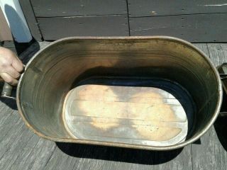 Primitive Copper WASH TUB BOILER with Tin Lid ATLANTIC Vintage 10