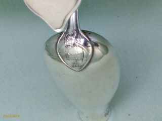 RARE ANTIQUE 1901 PATENT STERLING SILVER RED CROSS MEDICINE SPOON.  KNOWLES,  R.  I. 10