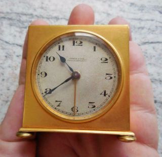 Stunning Art - Deco Zenith /mason Gilded Travel Alarm Clock Fine