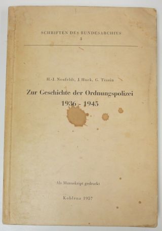 1957 Vintage Ww2 German Police History Book Ordnungs Polizei 1936 1945