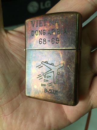 Rare Vietnam War Zippo Lighter Cover Case 68Killing For Peace 3