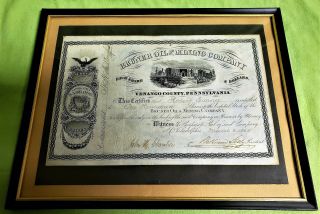 Antique 1865 BRUNER OIL & MINING COMPANY Stock Certificate Pennsylvania 2