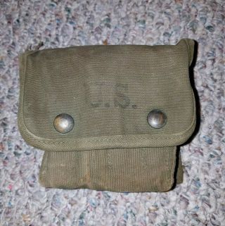 Wwii Ww2 Marine 1945 Jungle First Aid Pouch With Complete Contents.