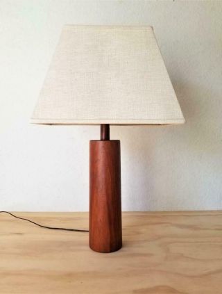 1960s Danish Modern Table Lamp Teak Vtg Mid Century Eames Vintage Retro