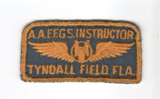⭐️r⭐️a⭐️r⭐️e⭐️ Ww 2 A.  A.  F.  F.  G.  S.  Instructor Tyndall Field Fla.  Patch Inv J255