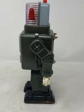 Alps Television Space Man Robot Tin Toy Battery Operated TV Parts 10