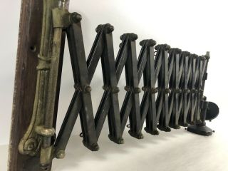 Pelton & Crane Antique Industrial Dental Light Scissor Cast Iron Extension Wall