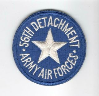 ⭐️r⭐️a⭐️r⭐️e⭐️ Ww 2 United States Army Air Force 56th Detachment Patch Inv J254