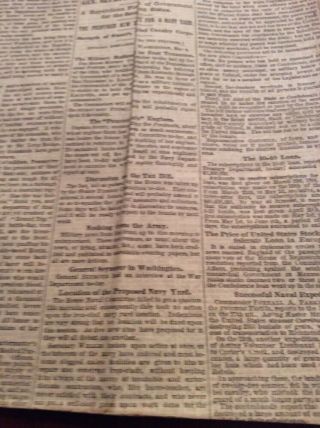 Philadelphia Newspaper Civil War Antique Paper 5/5 1864 Flotilla Gen Palmer Peck 6