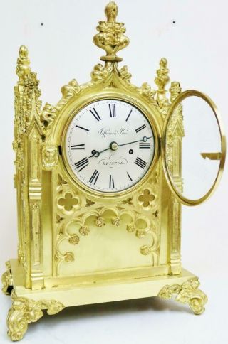Antique English Cathedral 8Day Twin Fusee Bracket Clock Jefferies & Price Ormolu 6