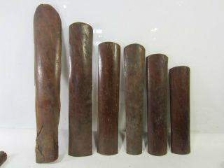 6 Antique Civil War Era Wooden Medical Leg Splints