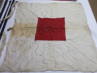 Vintage WWII US ARMY FLAG KIT with CANVAS CASE & SHOULDER STRAP 10