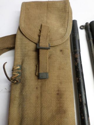 Vintage WWII US ARMY FLAG KIT with CANVAS CASE & SHOULDER STRAP 4