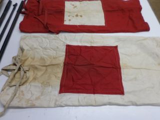 Vintage WWII US ARMY FLAG KIT with CANVAS CASE & SHOULDER STRAP 7