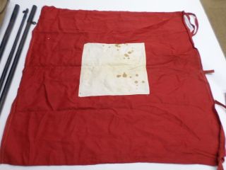 Vintage WWII US ARMY FLAG KIT with CANVAS CASE & SHOULDER STRAP 9