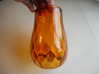 Rare Antique Honey Amber Pleated Lantern Globe.  Rare Glass Lantern Globe 2